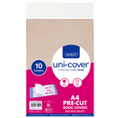 Marlin Pre-cut Book Covers A4 Brown Kraft 10's