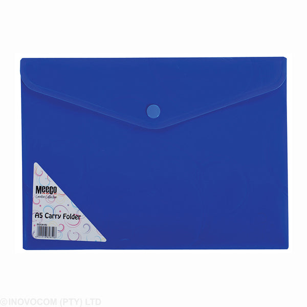 Meeco A4 Carry Folder Blue