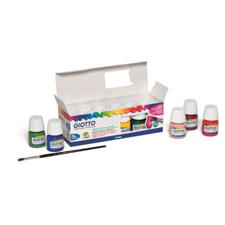 Giotto Poster Paint Pots 25ml 12 Piece + Brush