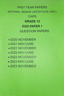 Grade 12 EGD Paper 1 Questions Papers and Memos/Answers 5 Year Pack (2020-2024)