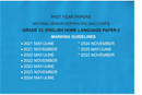 Blue Paper 2 Marking Guidelines preview