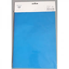 GRAFTON A4 BRIGHT PRE-CUT BOOK COVERS PACK OF 10 BLUE
