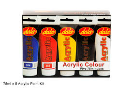 Dala Student Acrylic Paint 75ml Set of Five