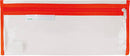 4Kids Clear Exam Pencil Bag 33cm Red
