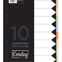 Croxley File Dividers Pastel Board (10 Tab)
