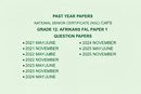 Green Afrikaans FAL Paper 1 Question Papers