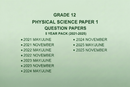 Green Grade 12 Physical Science Paper 1 Physics Question Papers 5 Year Pack 2021-2025
