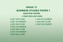 Green Grade 12 Business Studies Paper 1 Question Papers 5 Year Pack 2021-2025