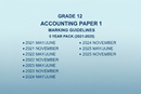 Blue Grade 12 Accounting Paper 1 Marking Guidelines 5 Year Pack 2021-2025