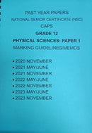 Grade 12 Physical Science Paper 1  Physics Past Year Papers and Memos / Answers 5 Year Pack (2020-2024)