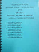 Grade 12 Physical Science Paper 2 Chemistry Past Year Papers and Memos / Answers 5 Year Pack (2020-2024)