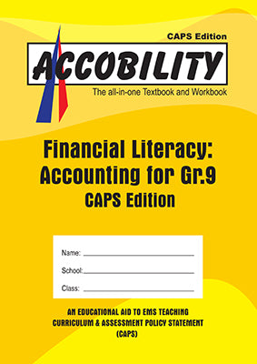 Accobility Financial Literacy: Accounting for Grade 9 (Yellow Book)