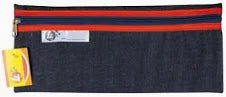 4Kids School Pencil Bag Denim 33cm Red