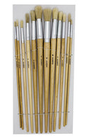 ArtBoard Round Hog Hair Long Handle 12 pcs set