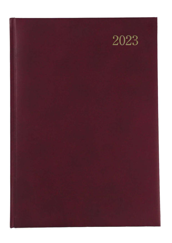 A5 Padded Diary 2023 (Burgundy)