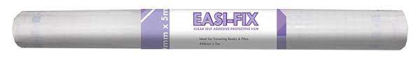 Easi-Fix Clear Book Covering self Adhesive Protective Flim
