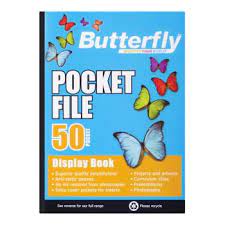 Butterfly A4 50 Pocket File