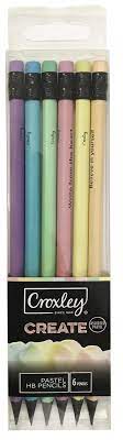 Croxley Create Pastel HB Pencils box of 6