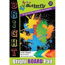 A3 Bright Board Pad 160gsm 20 sheets(Assorted colours)