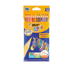 Bic Kids Colour Pencils Evolution Stripes 12's