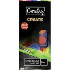 Croxley Create Water Colour Paint Set (12 colours, Bright colours)
