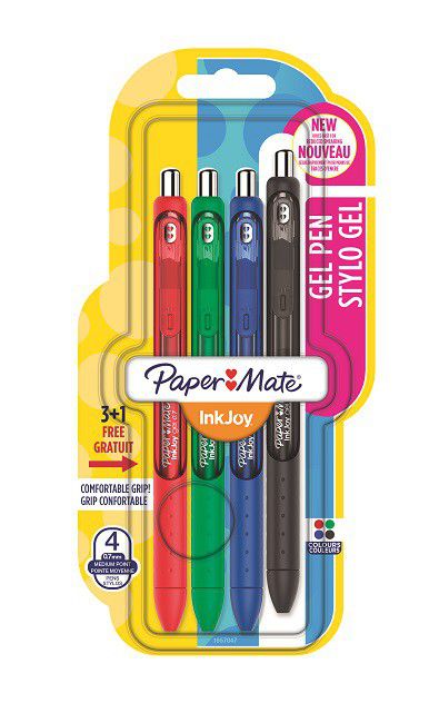 Paper Mate InkJoy GEL Pen Set 3+1 (Black, Blue, Red, Green) NS1957047