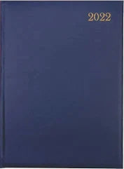 A4 Padded Diary 2023 Navy Blue